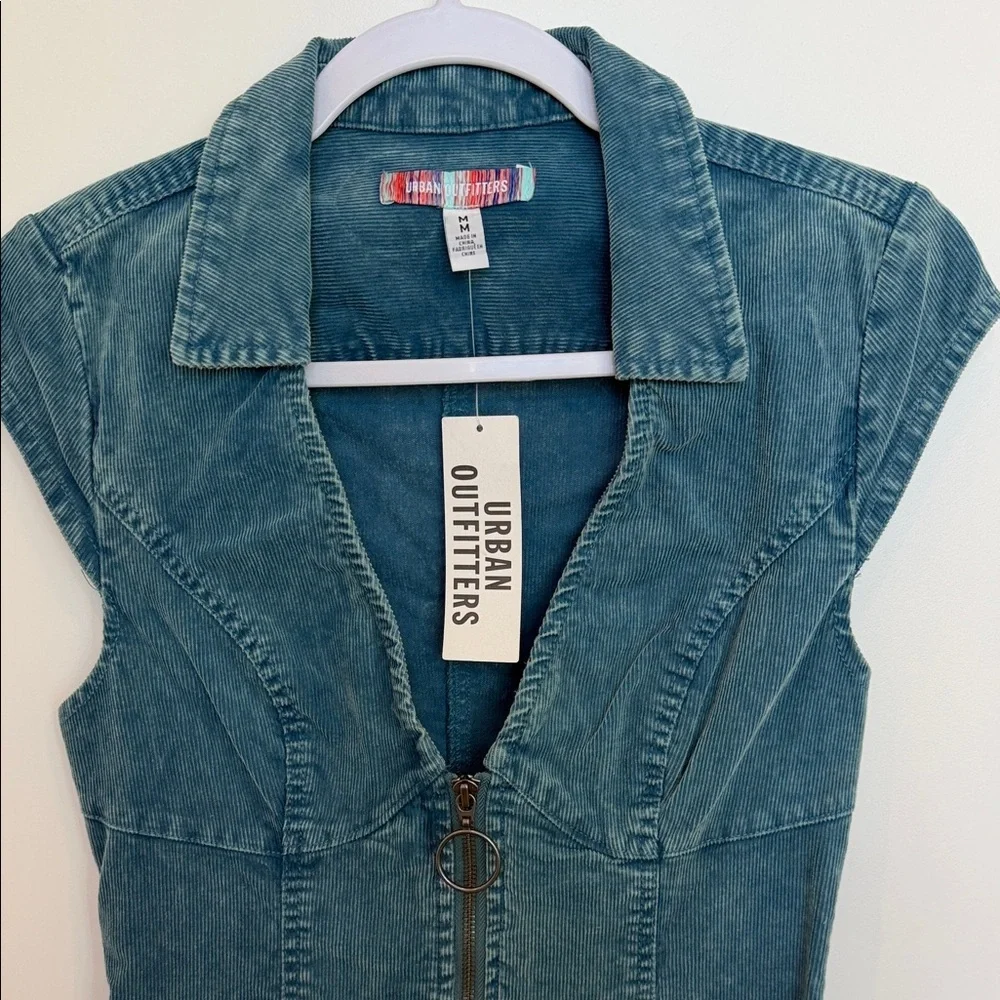 Urban Outfitters Blue Denim corduroy Mini Dress - Picture 2 of 4